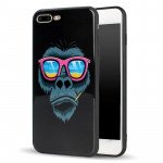 Wholesale iPhone 8 Plus / 7 Plus Design Tempered Glass Hybrid Case (Gorilla)